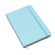 Ângulo lateral de caderneta azul pastel clássica