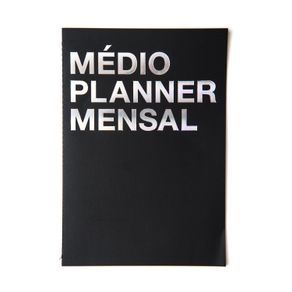 Planner Mensal Preto na Medida A4