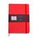 Caderneta Clássica 14x21 - Vermelha Pautada com cinta de informações