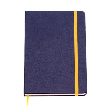 Caderneta Clássica 14x21 - Azul Marinho Pautada