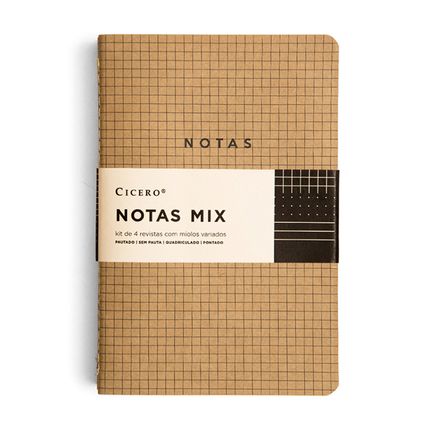 Kit Revistas Notas Mix 14x21 - Kraft