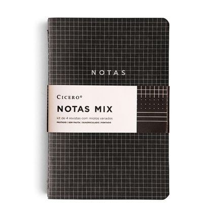 Capa Revistas Notas Mix 14x21 - Preto
