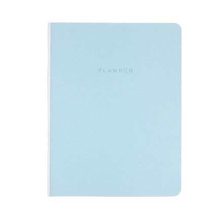 Planner Mensal Azul Pastel 19x25 cm