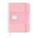 Caderneta Clássica 9x13 - Rosa Pastel Sem pauta com cinta de informações