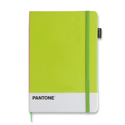 Caderneta Pantone Tricolor - Neon Pastel - 14x21 pontado capa fechada