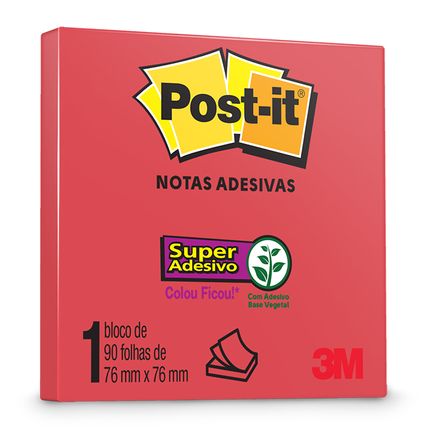 Bloco de Notas Super Adesivas Post-it - Telha - 76 mm x 76 mm