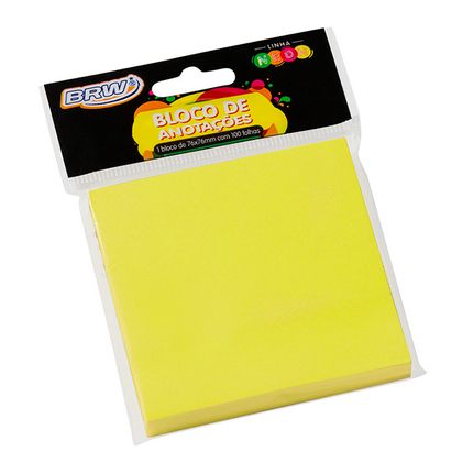 Bloco Adesivo Smart Notes Amarelo Neon 76mm X 76mm
