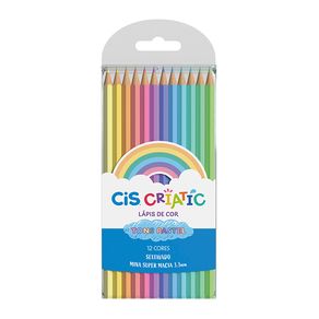 Lápis de Cor Criatic Tons Pastel 12 cores Cis