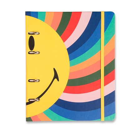 Caderno Criativo Organizador Argolado Smiley Pautado 17x24 Sol